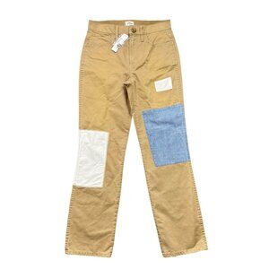 J.Crew Womens Patchwork Vintage Straight Chino Pants Size 25 NEW